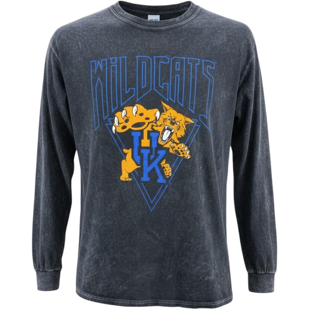 University of Kentucky Wildcats Long Sleeve Acid Wash Vintage Shirt Mens Large
